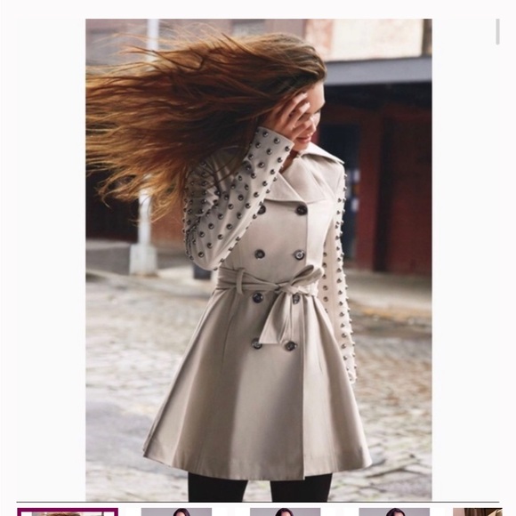 bebe Women's Double-Breasted Trench Coat - Light pink - Picture 2 of 6